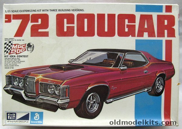 MPC 1/25 Mercury 1972 Cougar - Stock / Street Custom / Wild Spoof, 1-7222-225 plastic model kit